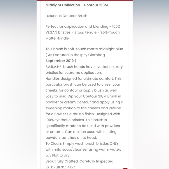 F.A.R.A.H Midnight Collection - Contour 218M - Picture 2 of 5
